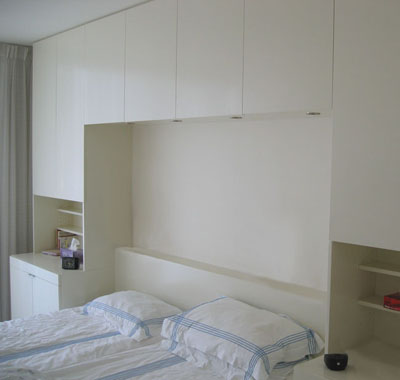 intergrated bed side + storage